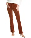 L'agence Stevie High Waist Straight Leg Velvet Pants In Brown