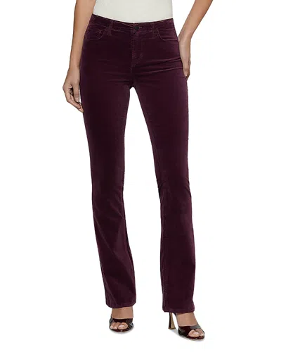 L'agence Stevie Velvet High Rise Straight Jeans In Deep Sangria In Burgundy