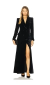 L'agence Stormi Maxi Tux Dress In Black