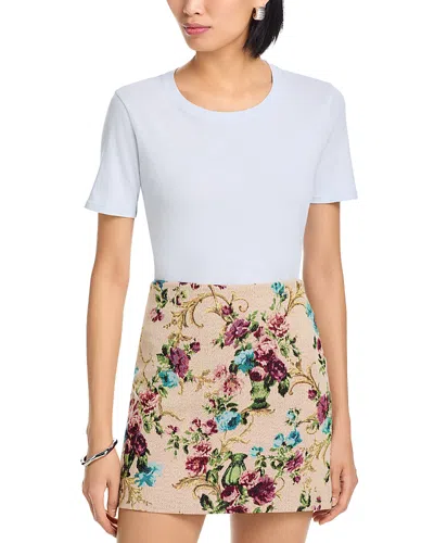 L'agence Stormy Crop Tee In Blue