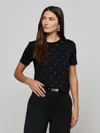 L'agence Stormy Embellished Tee In Black