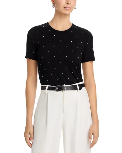 L'agence Stormy Embellished Tee In Animal Print