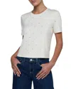L'agence Stormy Embellished Tee In White
