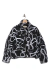 L'agence Stowe Chain Print Puffer In Black