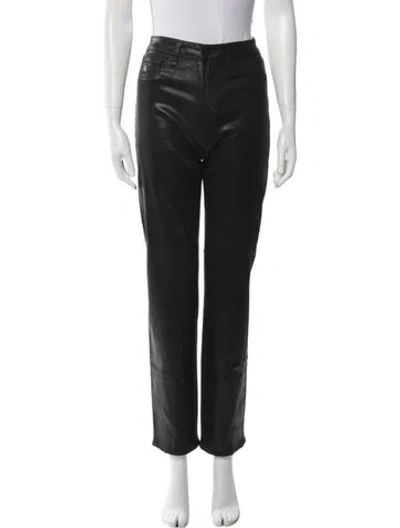 Pre-owned L'agence Straight Leg Pants In Black
