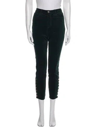 Pre-owned L'agence Straight Leg Pants In Black