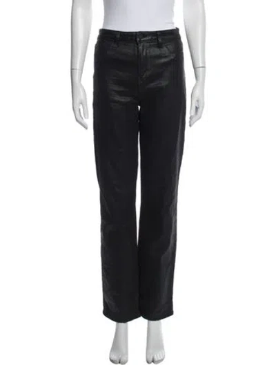 Pre-owned L'agence Straight Leg Pants In Black