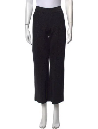 Pre-owned L'agence Straight Leg Pants In Black/metallic