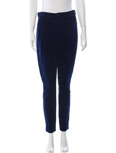 Pre-owned L'agence Straight Leg Pants In Blue