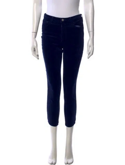 Pre-owned L'agence Straight Leg Pants In Blue
