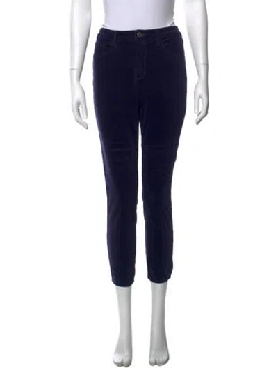 Pre-owned L'agence Straight Leg Pants In Blue