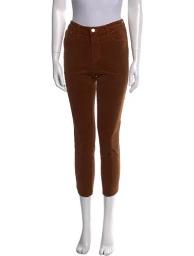 Pre-owned L'agence Straight Leg Pants In Brown