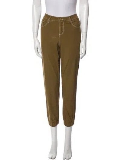 Pre-owned L'agence Straight Leg Pants In Brown