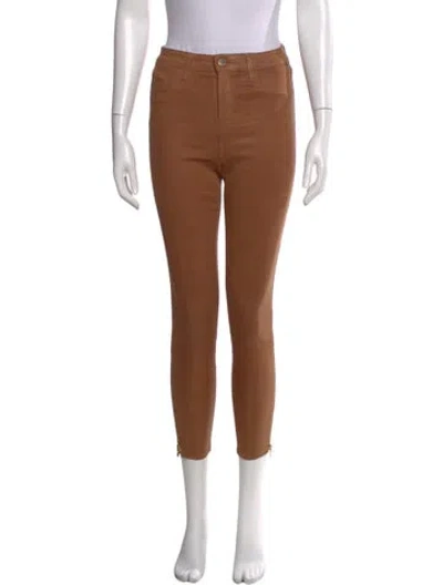Pre-owned L'agence Straight Leg Pants In Brown