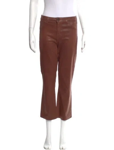 Pre-owned L'agence Straight Leg Pants In Brown