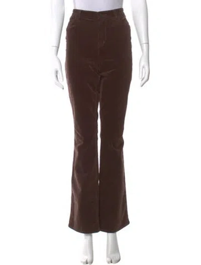 Pre-owned L'agence Straight Leg Pants In Brown