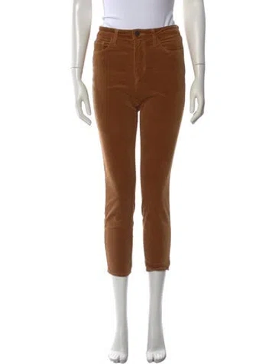 Pre-owned L'agence Straight Leg Pants In Brown