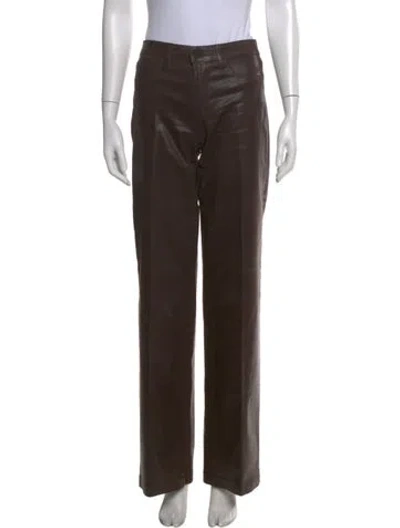Pre-owned L'agence Straight Leg Pants In Brown