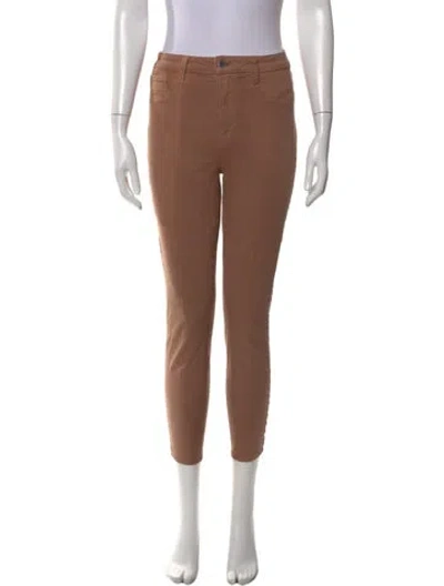 Pre-owned L'agence Straight Leg Pants In Brown