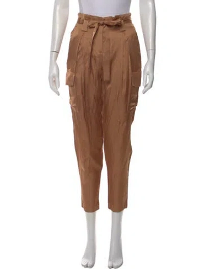 Pre-owned L'agence Straight Leg Pants In Brown
