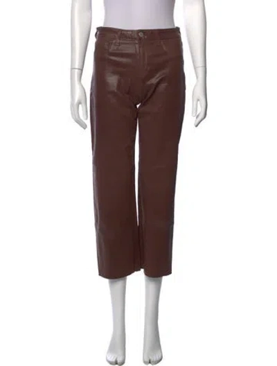Pre-owned L'agence Straight Leg Pants In Brown
