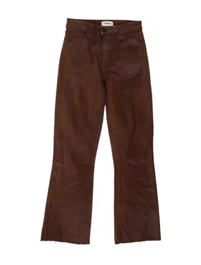 Pre-owned L'agence Straight Leg Pants In Brown