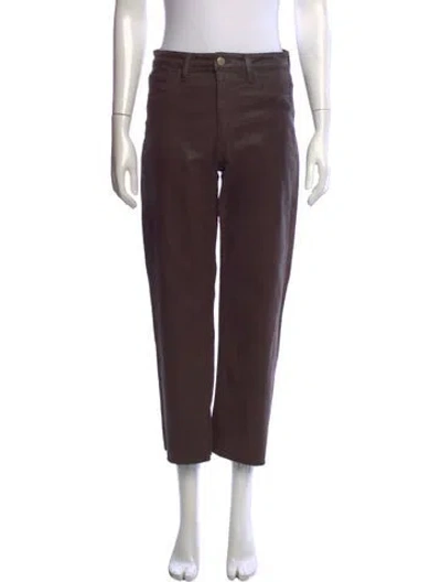 Pre-owned L'agence Straight Leg Pants In Brown