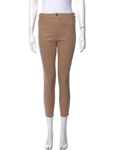 Pre-owned L'agence Straight Leg Pants In Brown