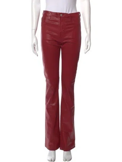 Pre-owned L'agence Straight Leg Pants In Burgundy