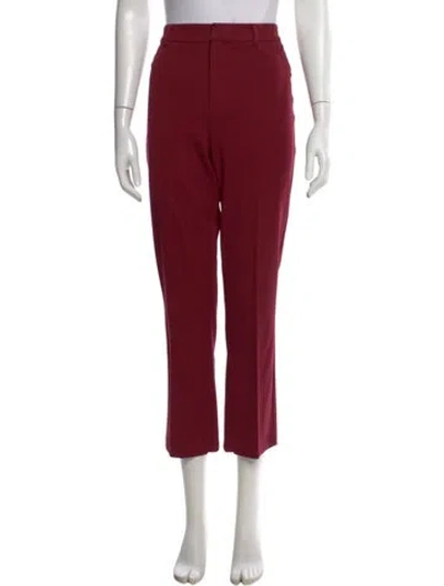 Pre-owned L'agence Straight Leg Pants In Burgundy