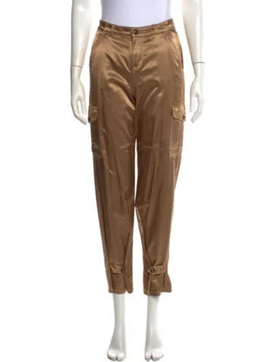 Pre-owned L'agence Straight Leg Pants In Gold