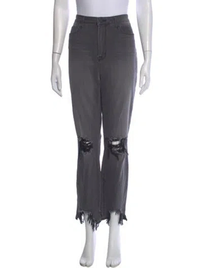 Pre-owned L'agence Straight Leg Pants In Gray