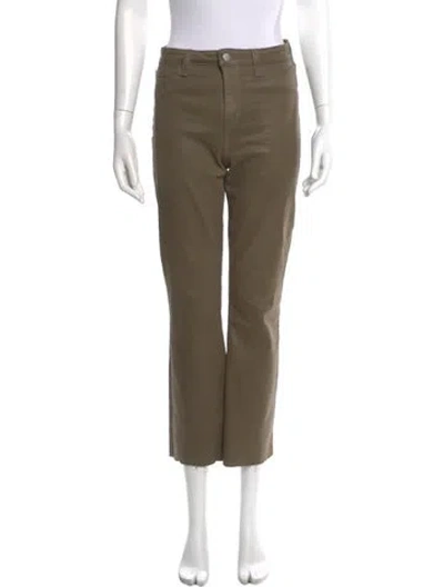 Pre-owned L'agence Straight Leg Pants In Green