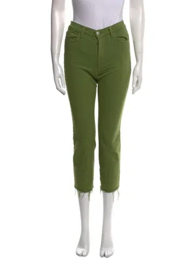 Pre-owned L'agence Straight Leg Pants In Green