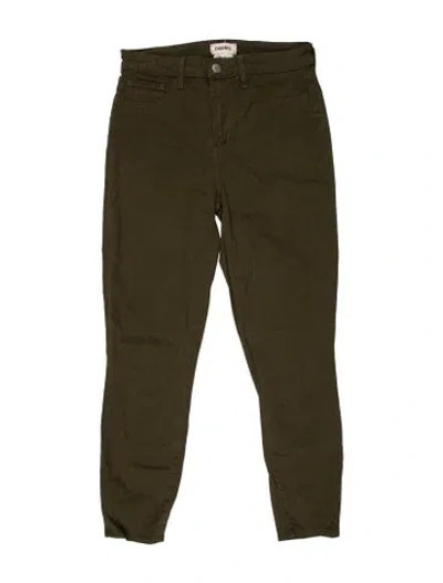 Pre-owned L'agence Straight Leg Pants In Green