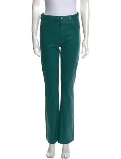 Pre-owned L'agence Straight Leg Pants In Green