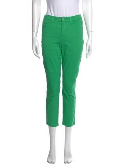 Pre-owned L'agence Straight Leg Pants In Green