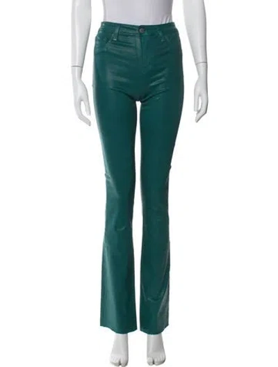 Pre-owned L'agence Straight Leg Pants In Green