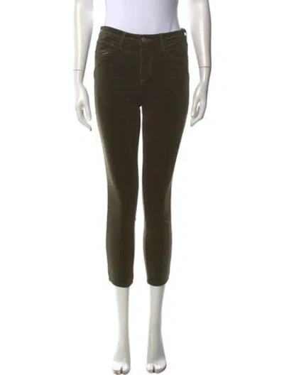 Pre-owned L'agence Straight Leg Pants In Green