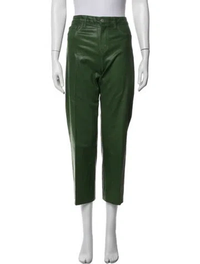 Pre-owned L'agence Straight Leg Pants In Green