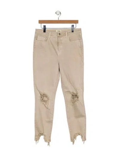 Pre-owned L'agence Straight Leg Pants In Neutral