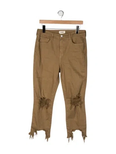Pre-owned L'agence Straight Leg Pants In Neutral