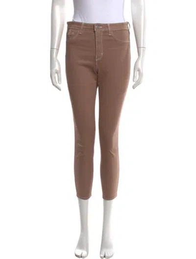 Pre-owned L'agence Straight Leg Pants In Neutrals