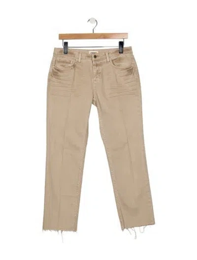 Pre-owned L'agence Straight Leg Pants In Neutrals