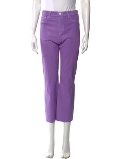 Pre-owned L'agence Straight Leg Pants In Purple
