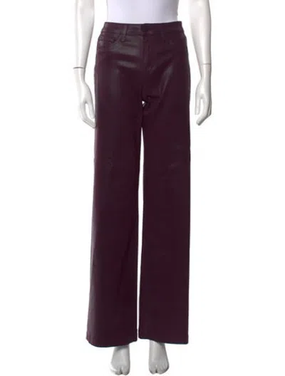 Pre-owned L'agence Straight Leg Pants In Purple