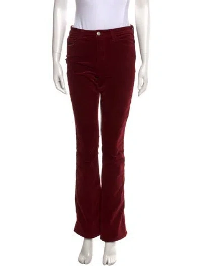 Pre-owned L'agence Straight Leg Pants In Red