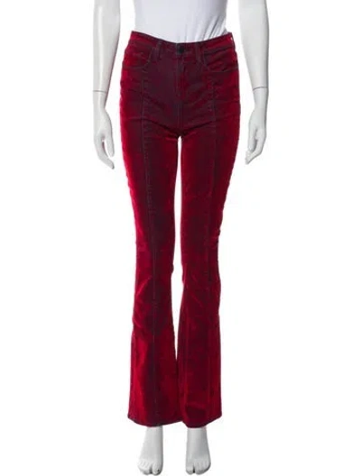Pre-owned L'agence Straight Leg Pants In Red