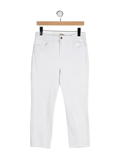 Pre-owned L'agence Straight Leg Pants In White