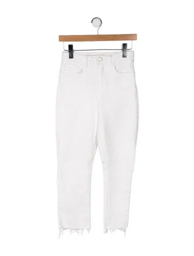 Pre-owned L'agence Straight Leg Pants In White